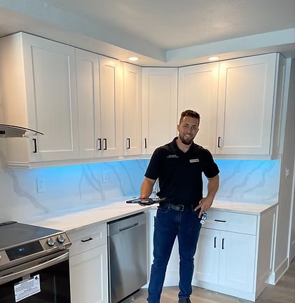 Bethel team member in a finished kitchen